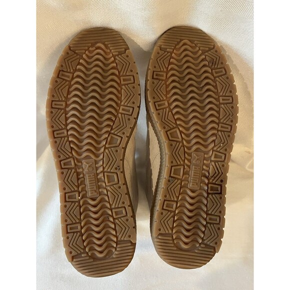 Puma Suede Old Skool 80’s High tops, Women Size‎ 6.5 Beige w/ Gold Puma - Picture 9 of 12